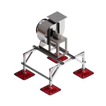 Крепление оборудования дымоудаления на кровле