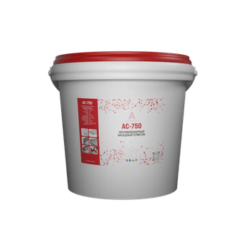 Противопожарный силиконовый герметик AC-750, ведро 10 кг