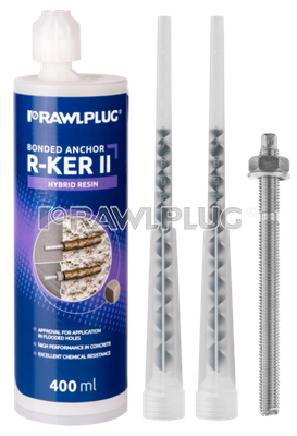 Химический анкер R-KER-II-300-S (винилоэстеровая смола), 300 мл(S) летняя смола для применения в высоких температурах