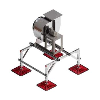 Крепление оборудования дымоудаления на кровле