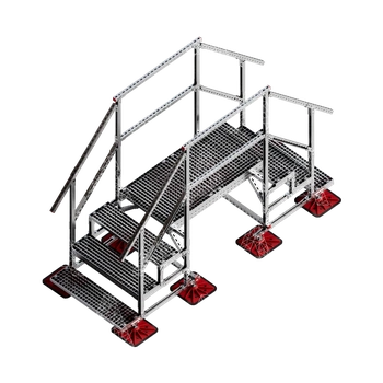 Установка переходных мостиков на кровле