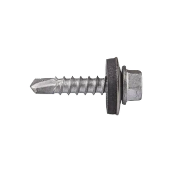 Саморез для крепления профлиста/фасонных элементов к металлоконструкции OCWS-55025S19 со сверлом 2,5 мм, BIMETAL неравеющая сталь А2, Нержавеющая шайба с EPDM 19 мм, 5,5 х 25 (с шайбой)